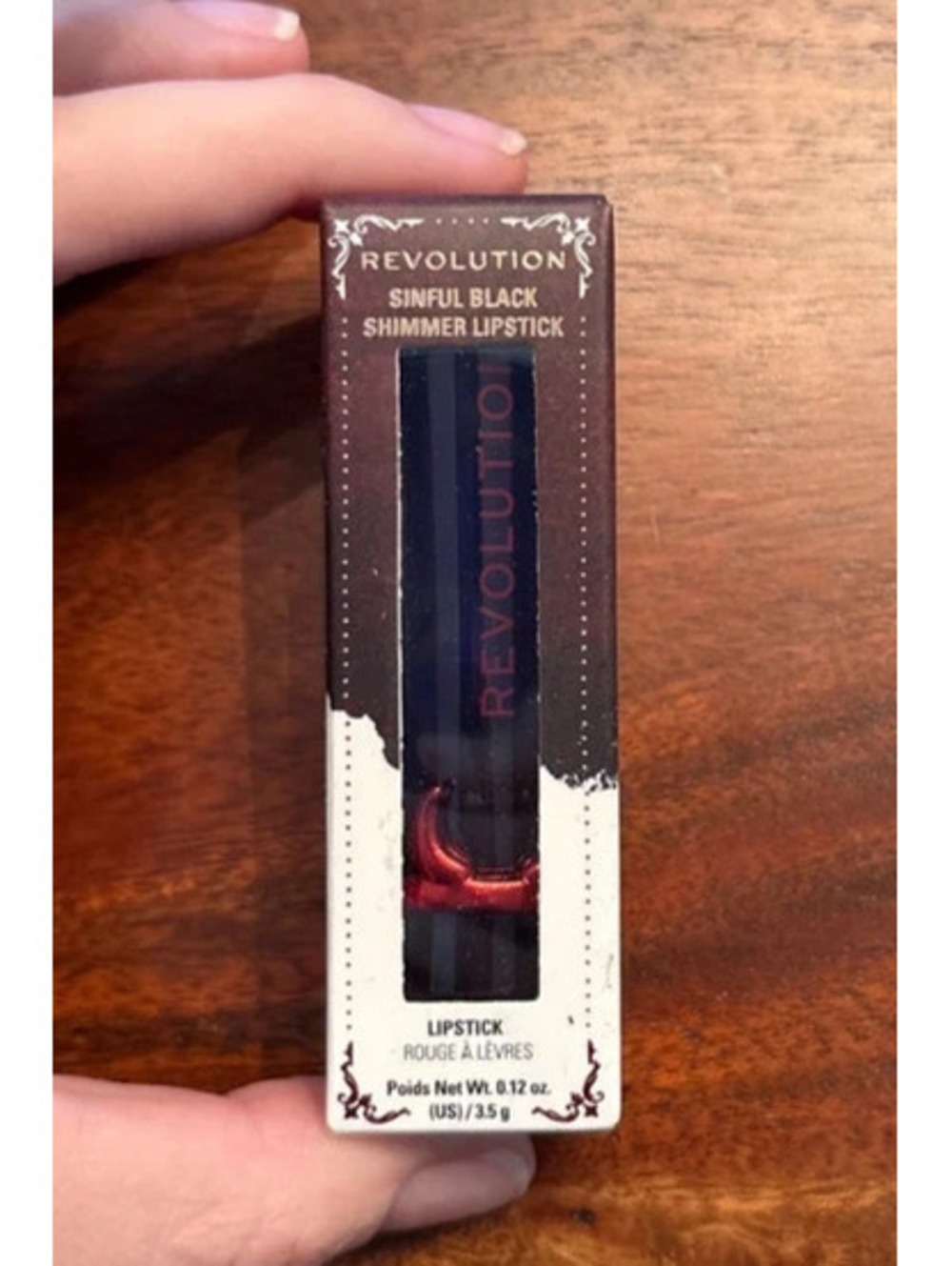 Revolution Shimmer Black Lipstick. NEW!